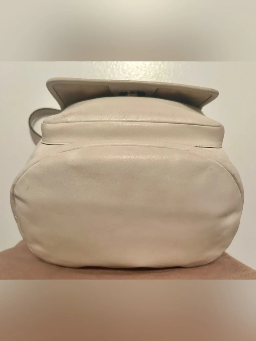 COACH Archival Bucket Hobo Shoulder Bag, White Leather Y2K